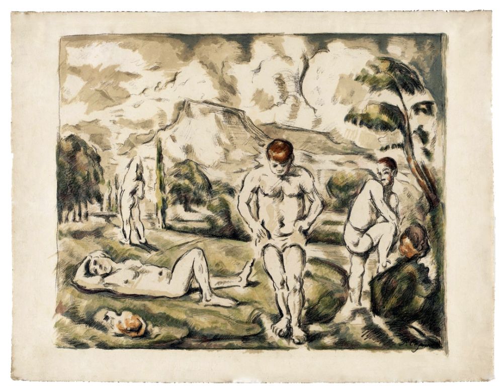 Lithograph Cezanne - Les Grands Baigneurs