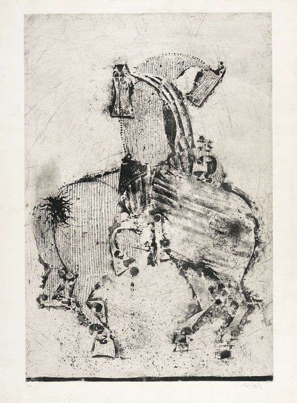 Etching And Aquatint Friedlaender - Les grands chevaux