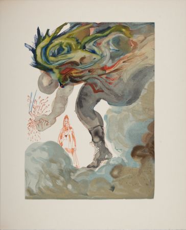 Woodcut Dali - Les Géants, 1963
