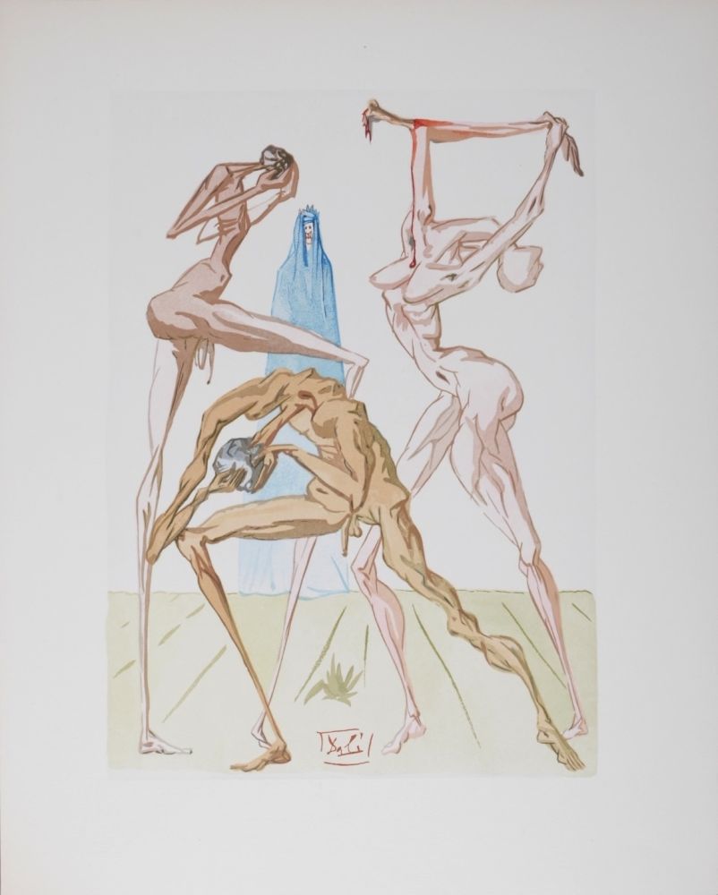 Lithograph Dali - Les habitants de Prato