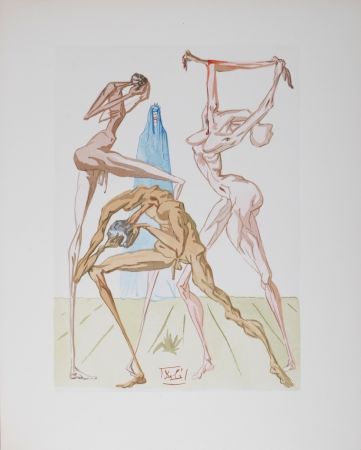 Lithograph Dali - Les habitants de Prato