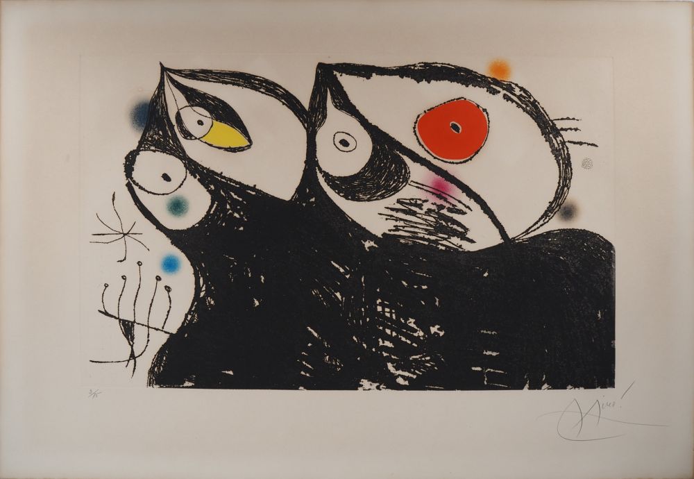 Etching Miró - Les Hirondelles