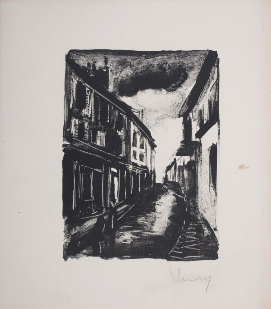 Lithograph Vlaminck - Les Hommes Abandonnés, 1927
