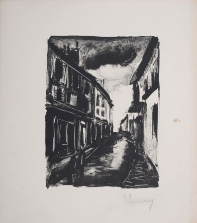 Lithograph Vlaminck - Les Hommes Abandonnés, 1927