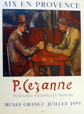Lithograph Cezanne - Les joueurs de carte