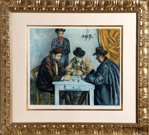 Aquatint Villon - Les Joueurs des Cartes (The Card Players) after Cezanne