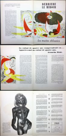 Illustrated Book Alechinsky - LES MAINS ÉBLOUIES. (Derrière le Miroir n° 32. Octobre 1950)