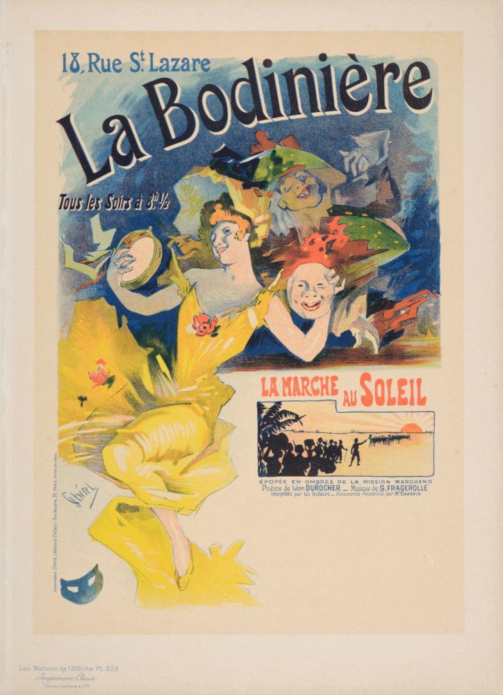 Lithograph Cheret - Les Maitres de l'Affiche : La Bodinière, c. 1900
