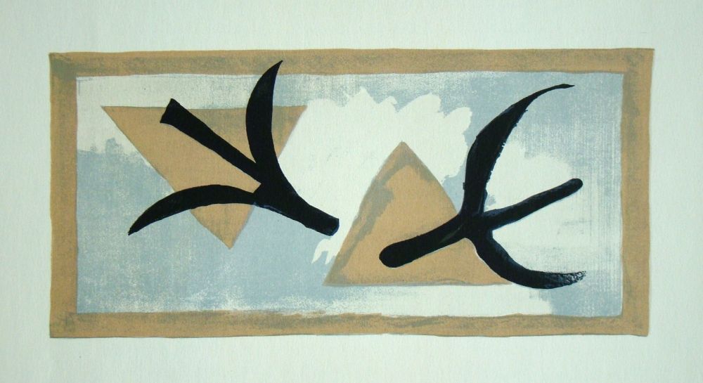 Lithograph Braque (After) - Les martinets