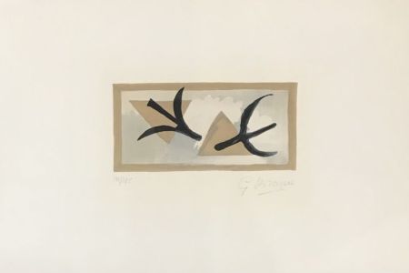 Lithograph Braque - Les Martinets 