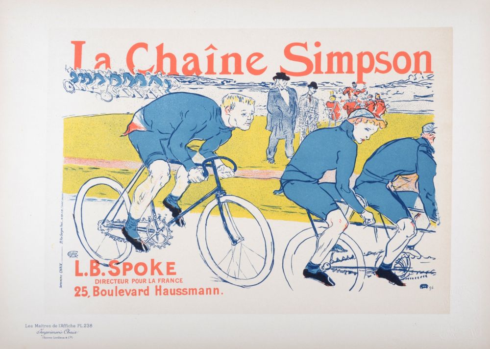 Lithograph Toulouse-Lautrec - Les Maîtres de l' Affiche : La Chaîne Simpson, 1900
