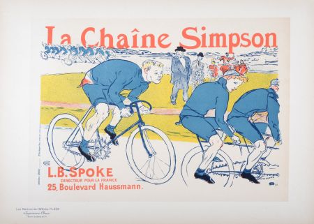 Lithograph Toulouse-Lautrec - Les Maîtres de l' Affiche : La Chaîne Simpson, 1900