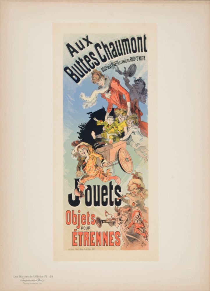 Lithograph Cheret - Les Maîtres de l'Affiche : Aux Buttes Chaumont Jouets, 1898