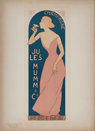 Lithograph Realier-Dumas - Les Maîtres de l'Affiche : Champagne Jules MUMM & Co, 1897