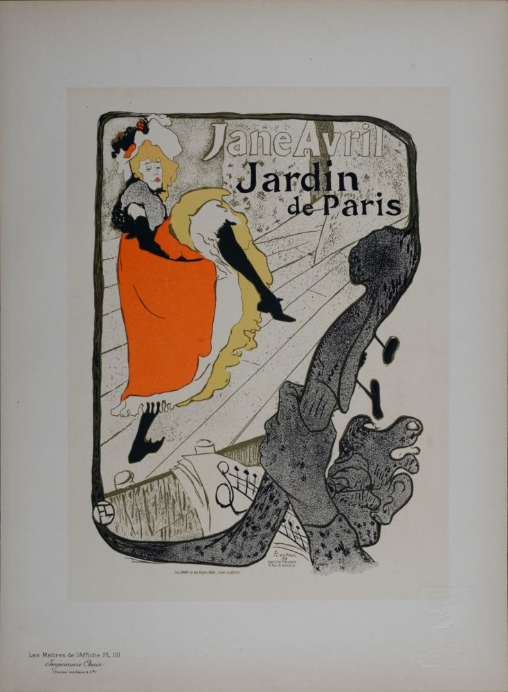 Lithograph Toulouse-Lautrec - Les Maîtres de l’Affiche : Jane Avril, 1898