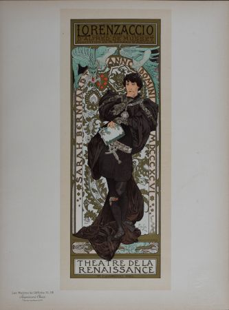 Lithograph Mucha - Les Maîtres de l’Affiche : Lorenzaccio, 1898