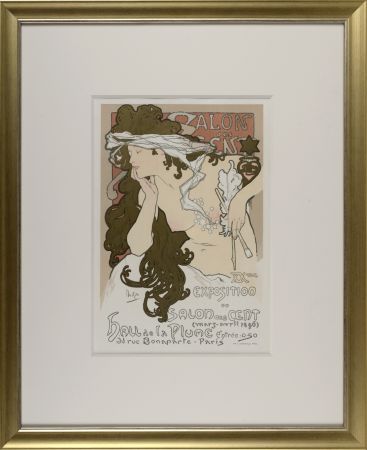 Lithograph Mucha - Les Maîtres de l'Affiche : Salon des Cent, 1897 (FRAMED)