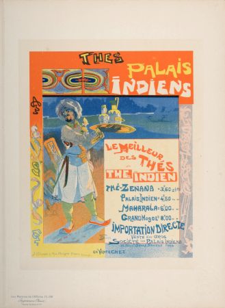 Lithograph De Feure - Les Maîtres de l'Affiche : Thés Palais Indiens, 1895