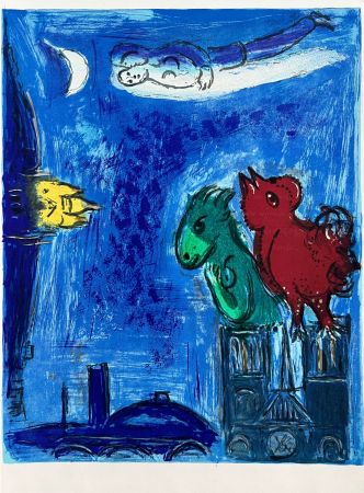 Lithograph Chagall - Les Monstres de Notre-Dame