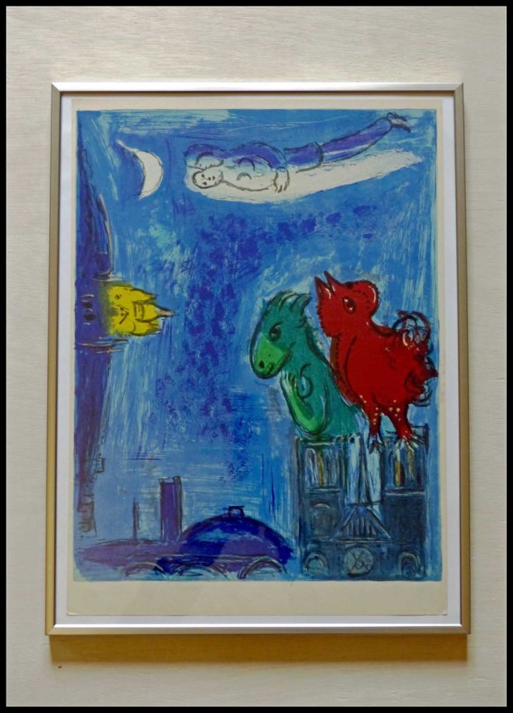 Lithograph Chagall - LES MONSTRES DE NOTRE DAME