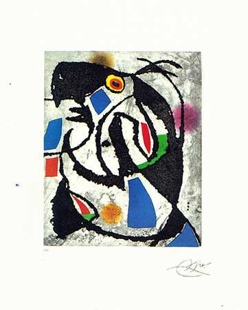 Etching Miró - Les montagnards