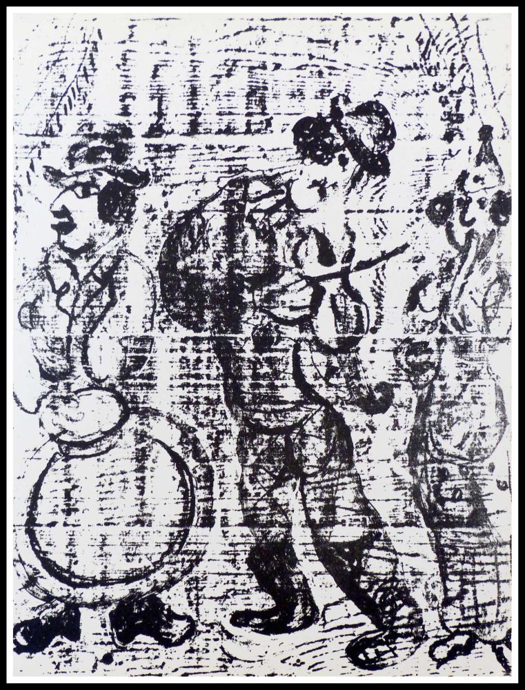 Lithograph Chagall - LES MUSICIENS VAGABONDS