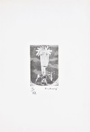 Engraving Alechinsky - Les métiers 05: Le bûcheron