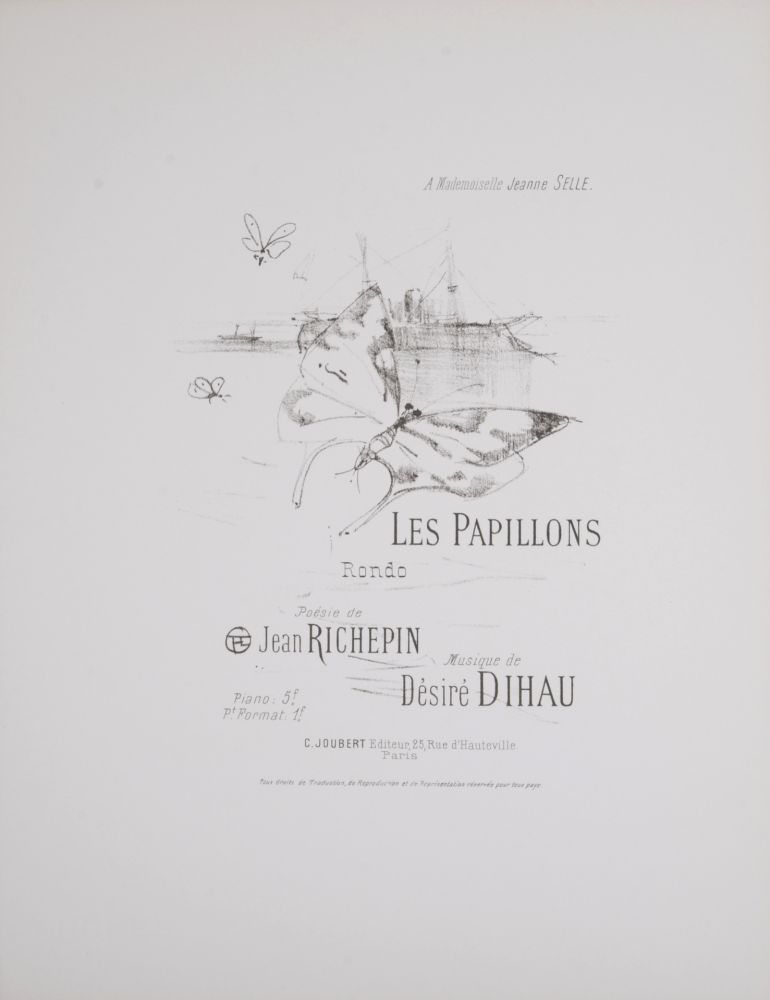 Lithograph Toulouse-Lautrec - Les Papillons, 1895