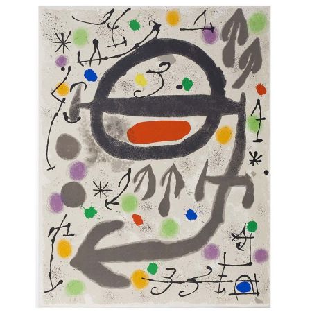 Lithograph Miró - Les perseides: plate 2