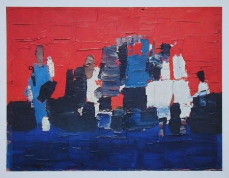 Lithograph De Stael - Les petits footballeurs