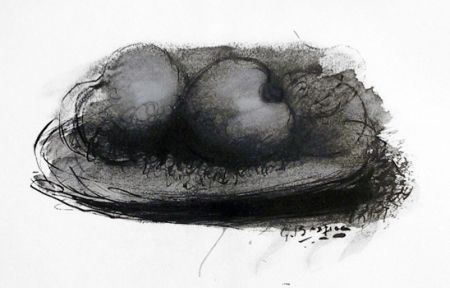 Lithograph Braque -  Les Pommes