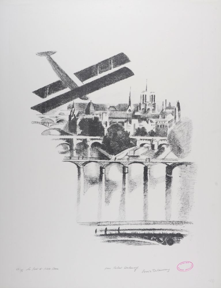 Lithograph Delaunay - Les Ponts et Notre Dame, 1969