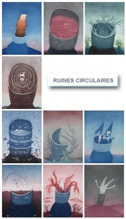 Etching And Aquatint Folon - Les Ruines Circulaires - The Circular Ruins (complet suite)