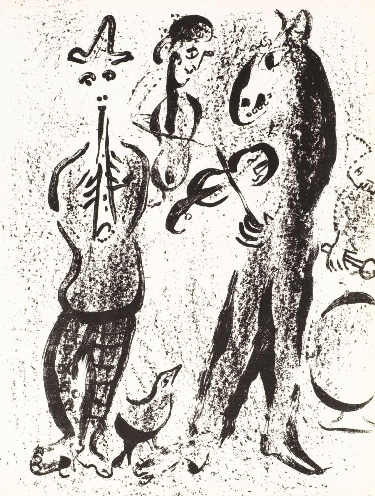 Lithograph Chagall - Les Saltimbanques  