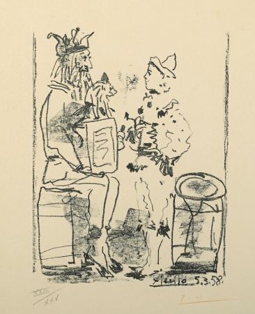 Lithograph Picasso - Les Saltimbanques, from Souvenirs d'un collectionneur (B. 855; M. 285)