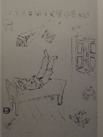 Engraving Chagall - Les sept Peches Capitaux: La Paresse 1