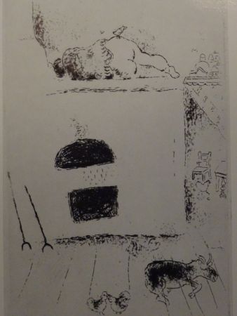 Engraving Chagall - Les sept Peches Capitaux: La Paresse 2