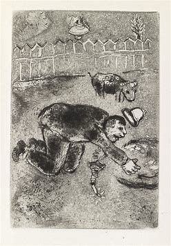 Engraving Chagall - Les sept Peches capitaux: L'Avarice 11