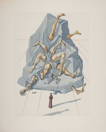 Woodcut Dali - Les Simoniaques, 1963