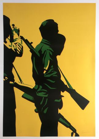 Screenprint Rancillac - Les soldats