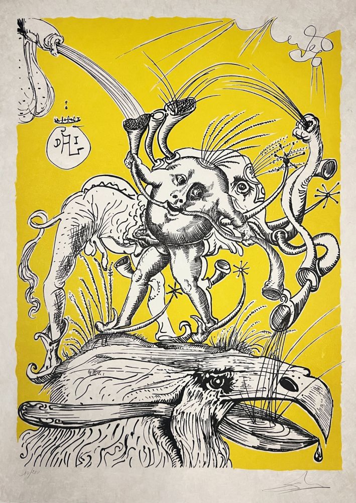 Lithograph Dali - Les Songes Drôlatiques de Pantagruel, Planche II