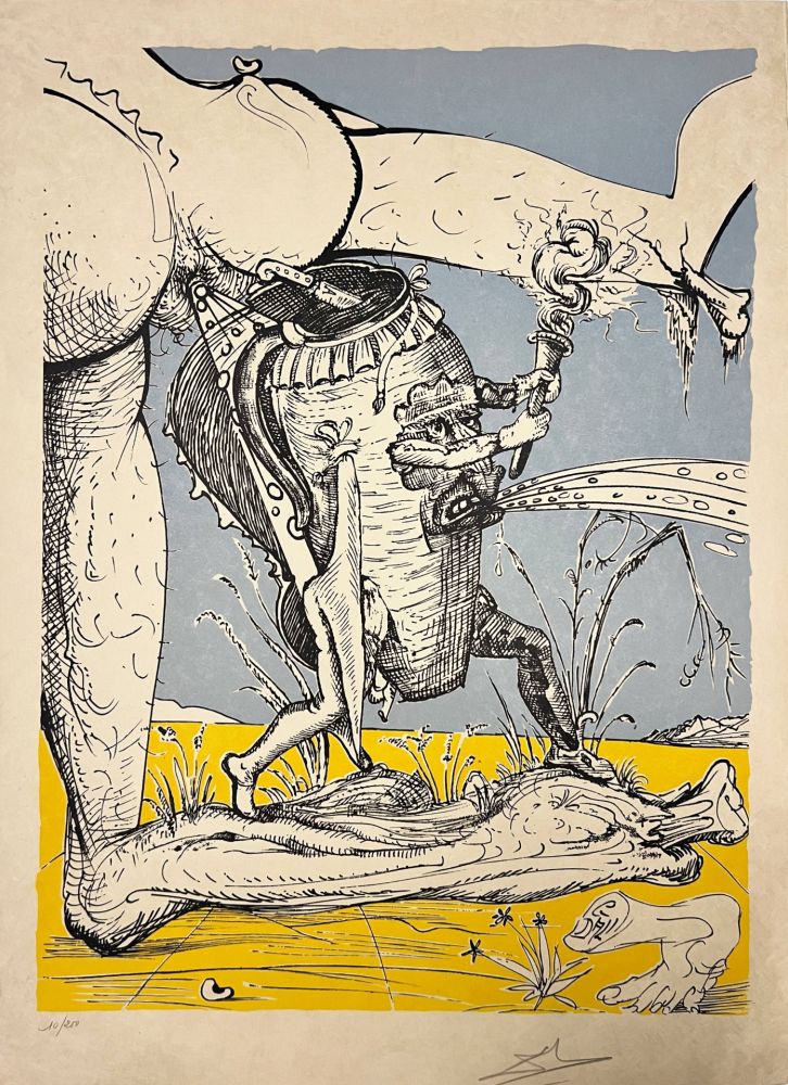 Lithograph Dali - Les Songes Drôlatiques de Pantagruel, Planche V