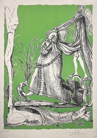 Lithograph Dali - Les Songes Drôlatiques de Pantagruel, Planche XI