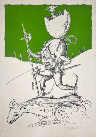 Lithograph Dali - Les Songes Drôlatiques de Pantagruel, Planche XVII