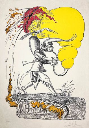 Lithograph Dali - Les Songes Drôlatiques de Pantagruel, Planche XXII