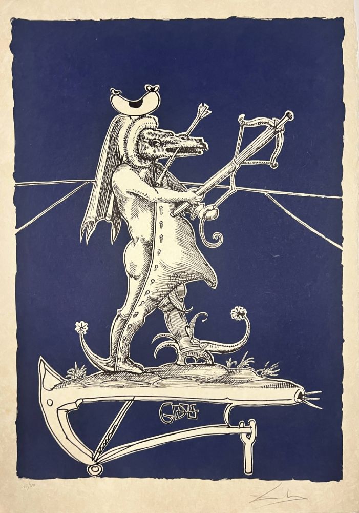 Lithograph Dali - Les Songes Drôlatiques de Pantagruel, Planche XXIII