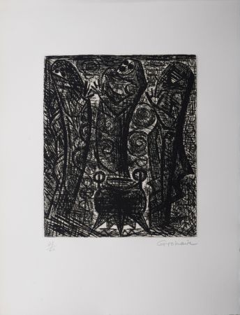 Engraving Gromaire - Les sorcières, 1958