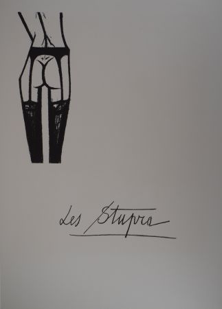 Lithograph Buffet - Les Stupra, les jarretelles