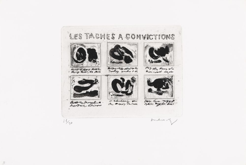 Engraving Alechinsky - Les taches à convictions