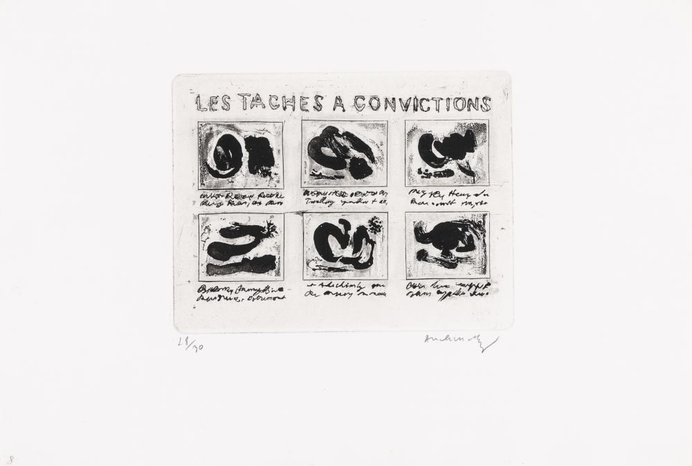 Engraving Alechinsky - Les taches à convictions